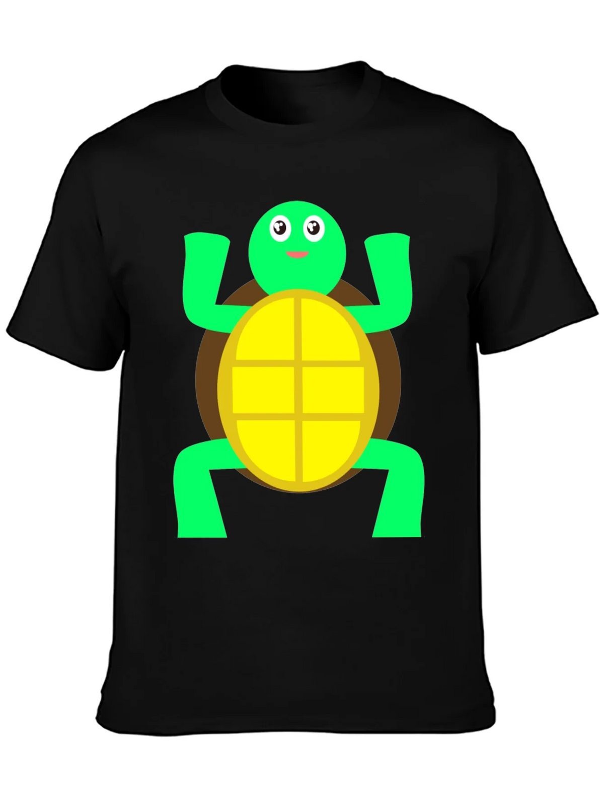 Cute Turtle Graphic Tee - Black Cotton T-Shirt product image 3