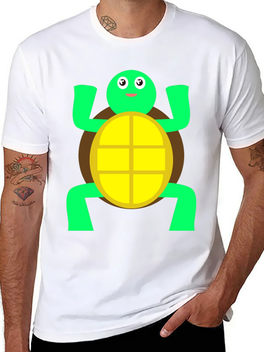 Cute Turtle Graphic Tee - Black Cotton T-Shirt product image 7