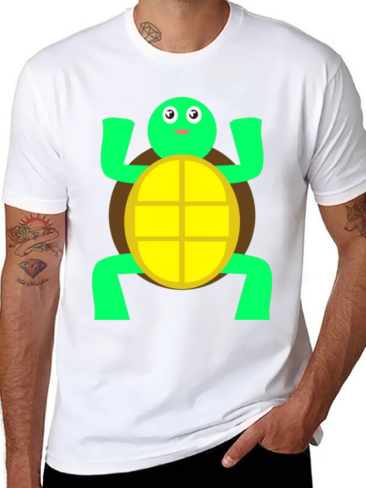 Cute Turtle Graphic Tee - Black Cotton T-Shirt product image 7