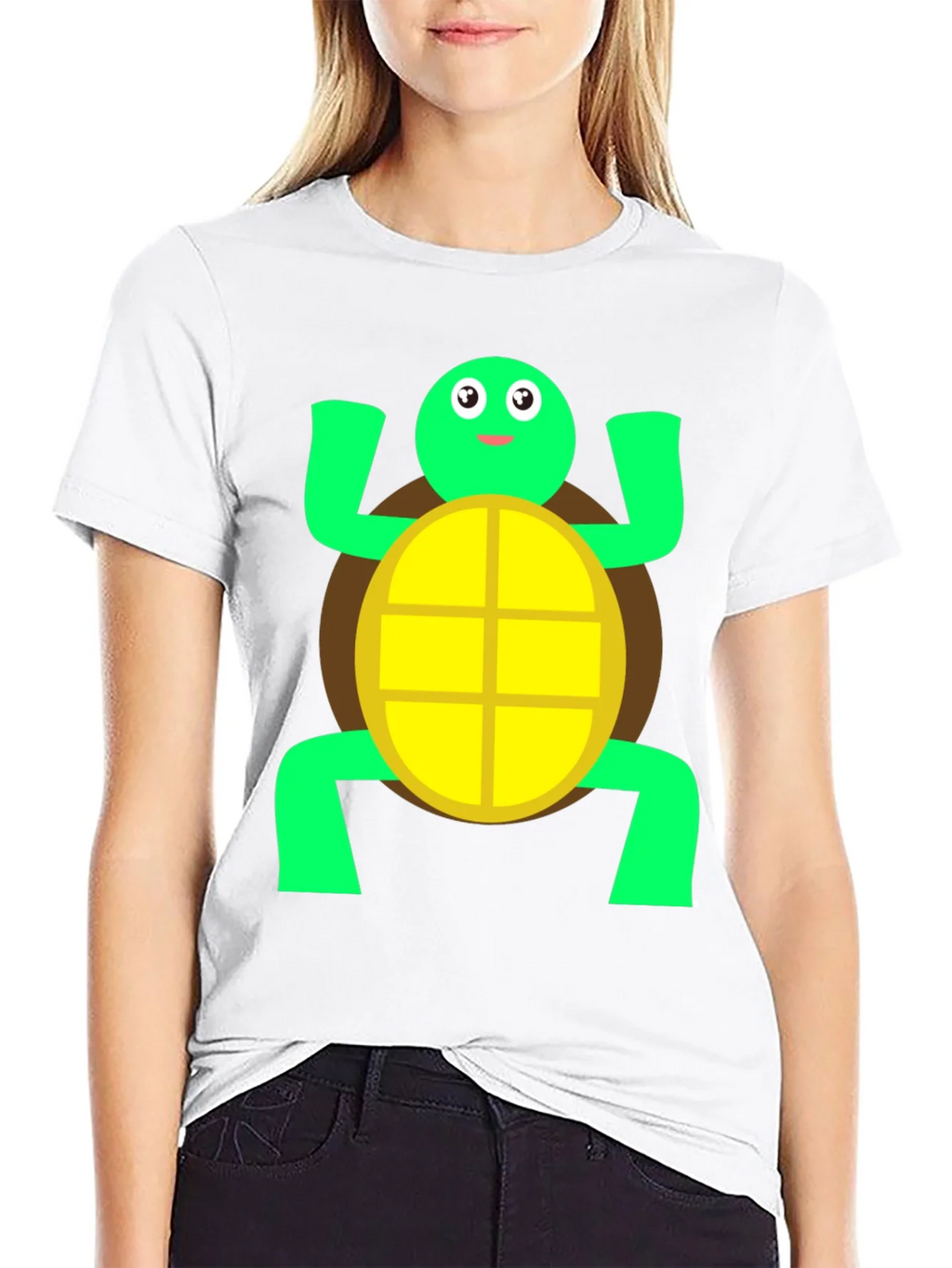 Cute Turtle Graphic Tee - Black Cotton T-Shirt product image 8