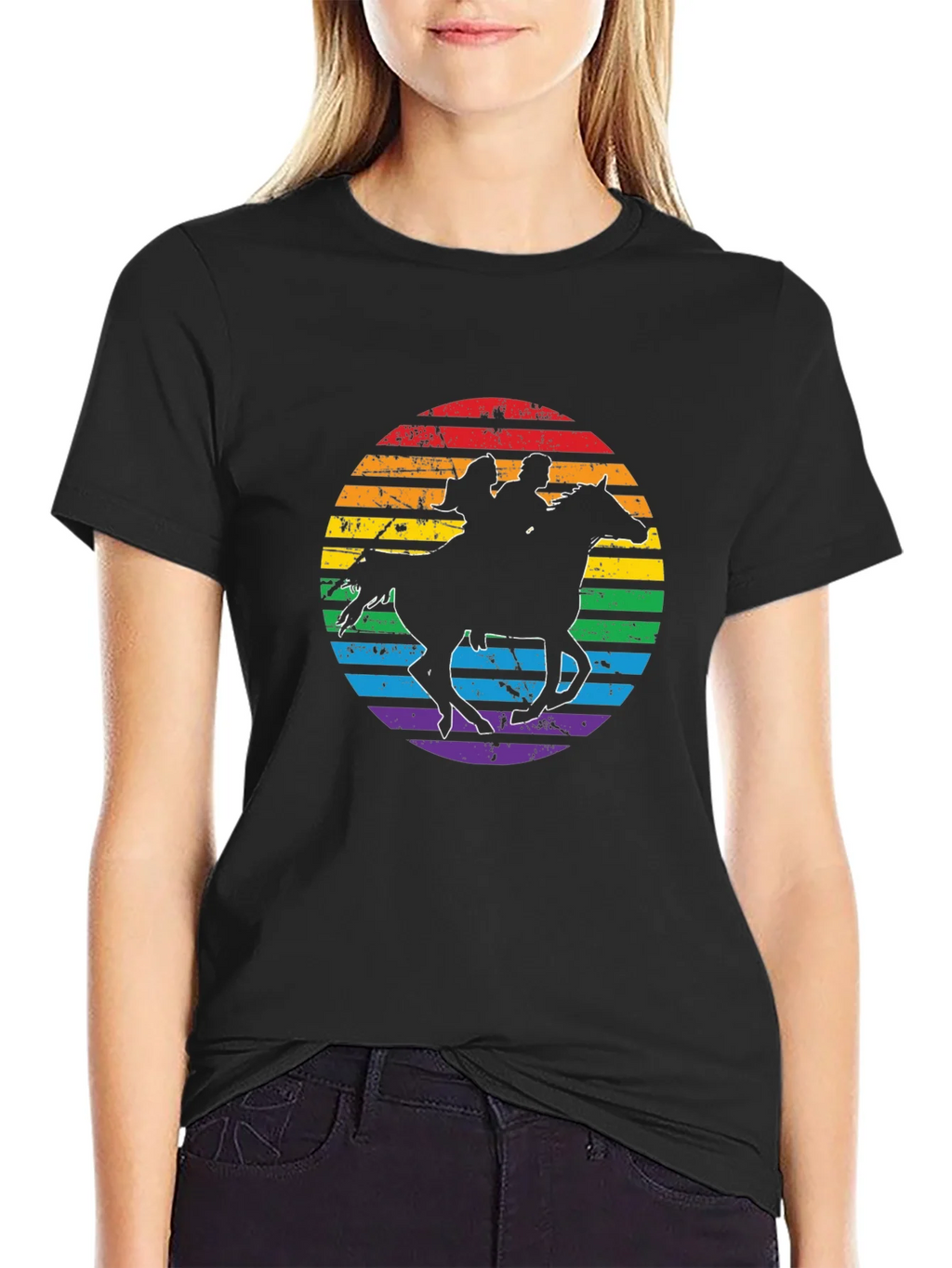 Rainbow Horse Riding T-Shirt product image 2