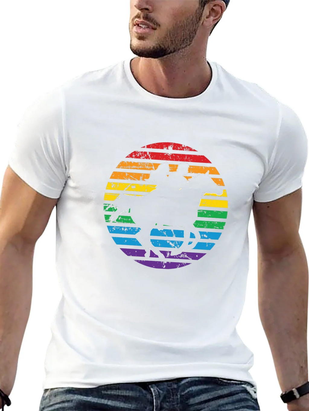 Rainbow Horse Riding T-Shirt product image 12