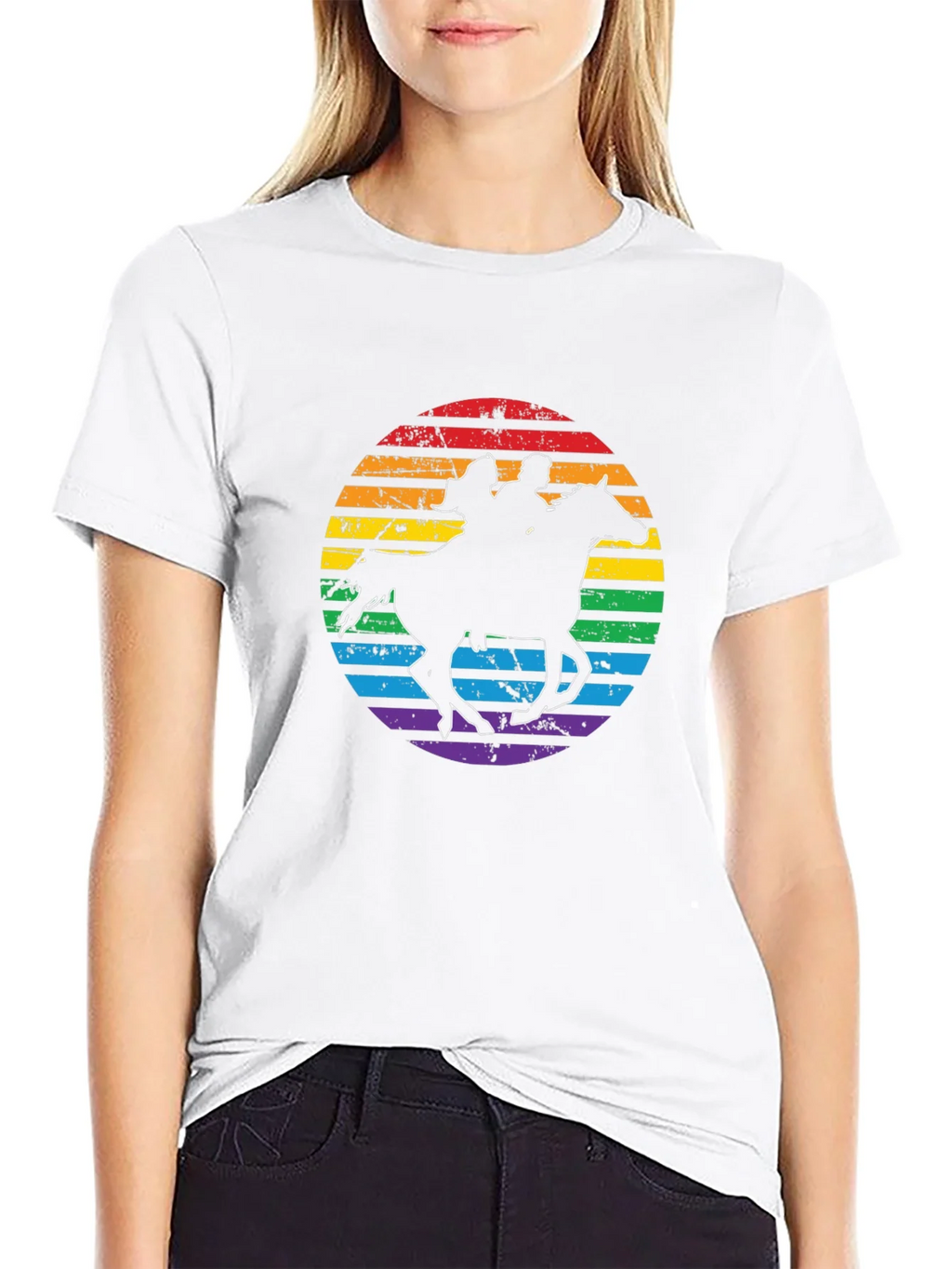 Rainbow Horse Riding T-Shirt product image 8