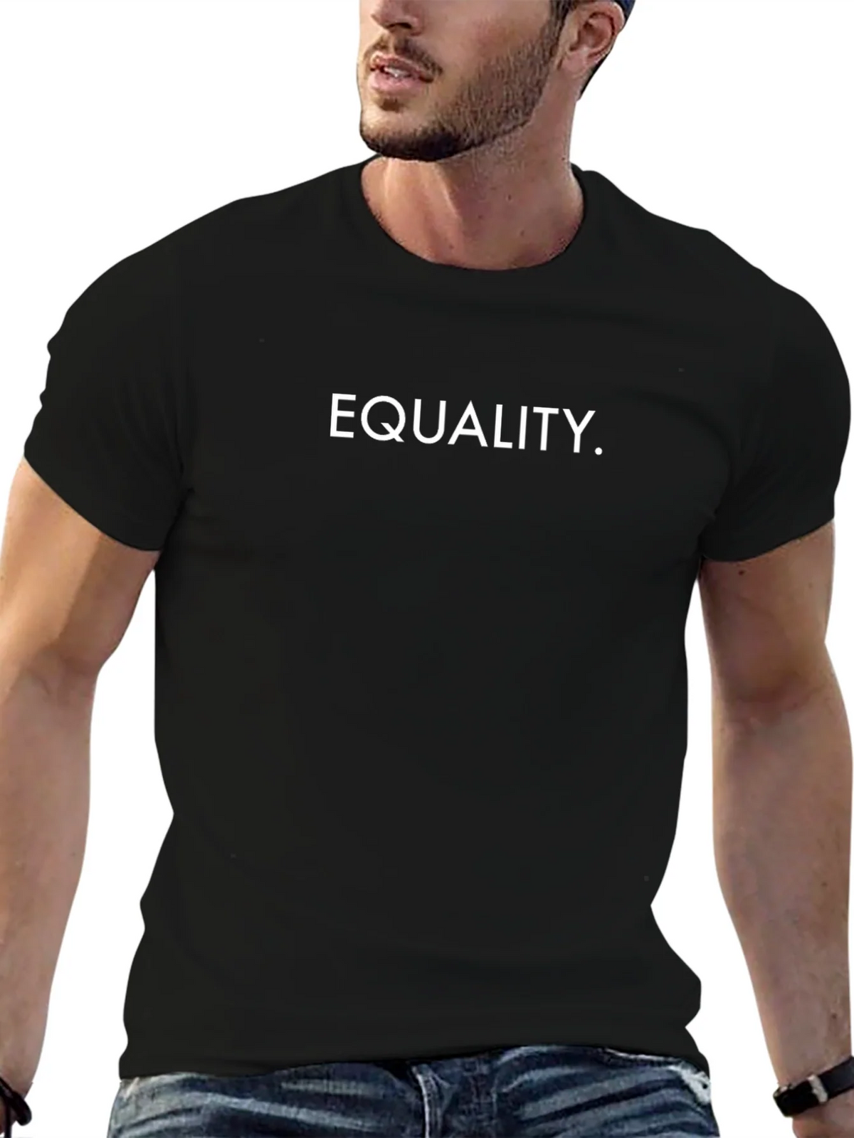 Equality Graphic Tee - Black Cotton T-Shirt product image 6