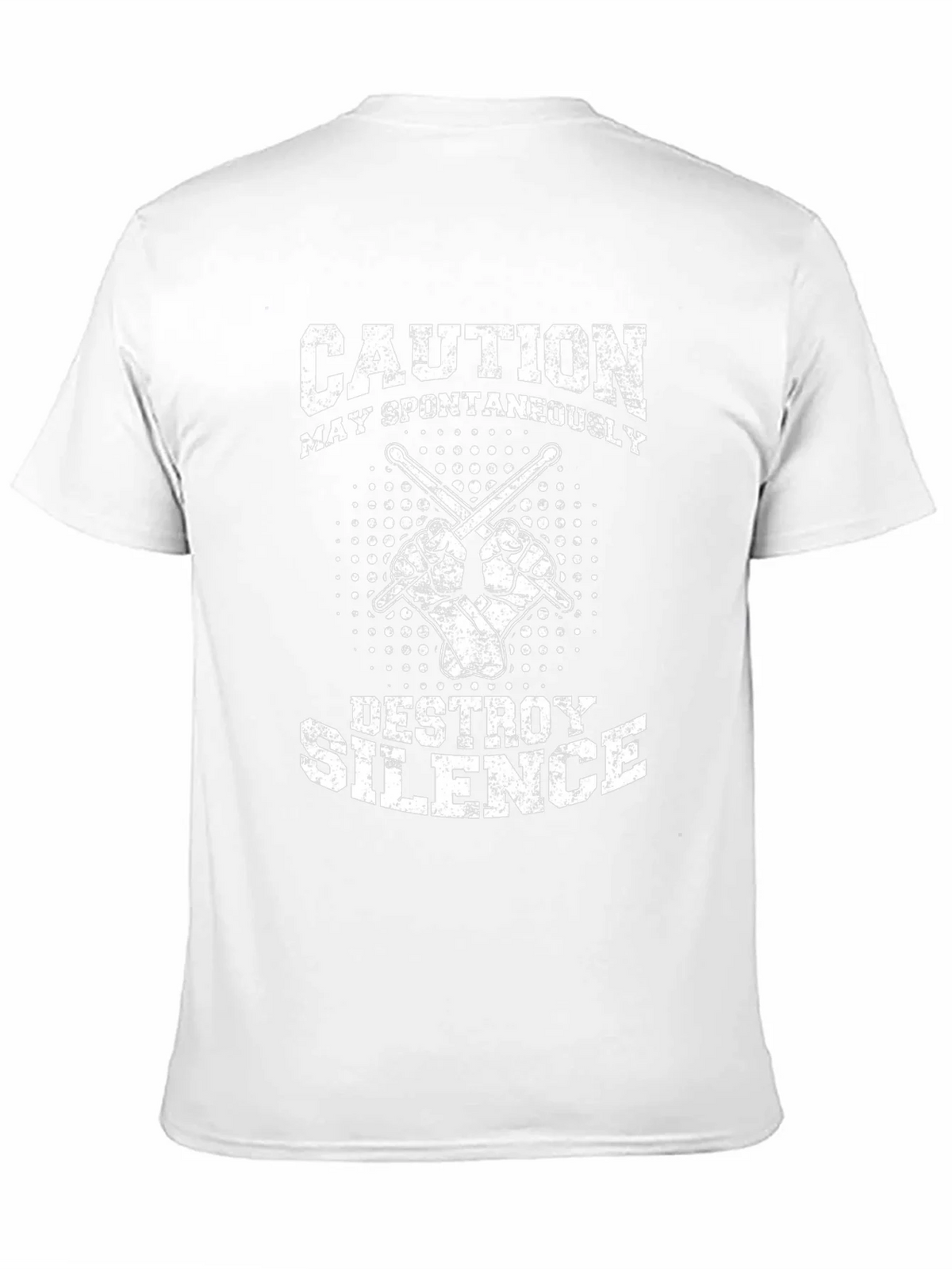 Caution May Spontaneously Destroy Silence Black T-Shirt product image 10