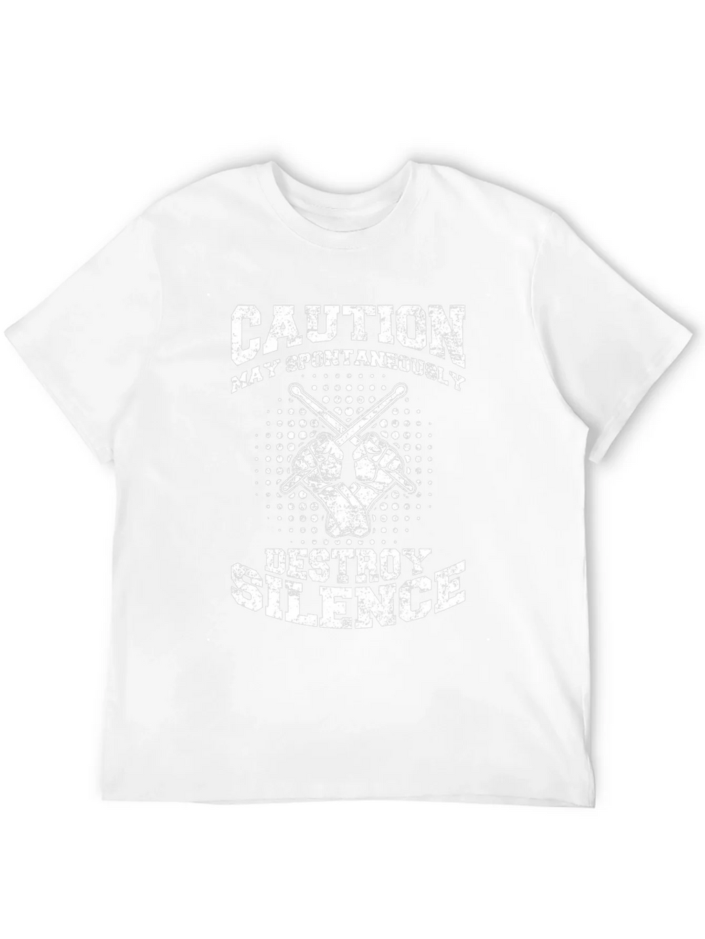Caution May Spontaneously Destroy Silence Black T-Shirt product image 11