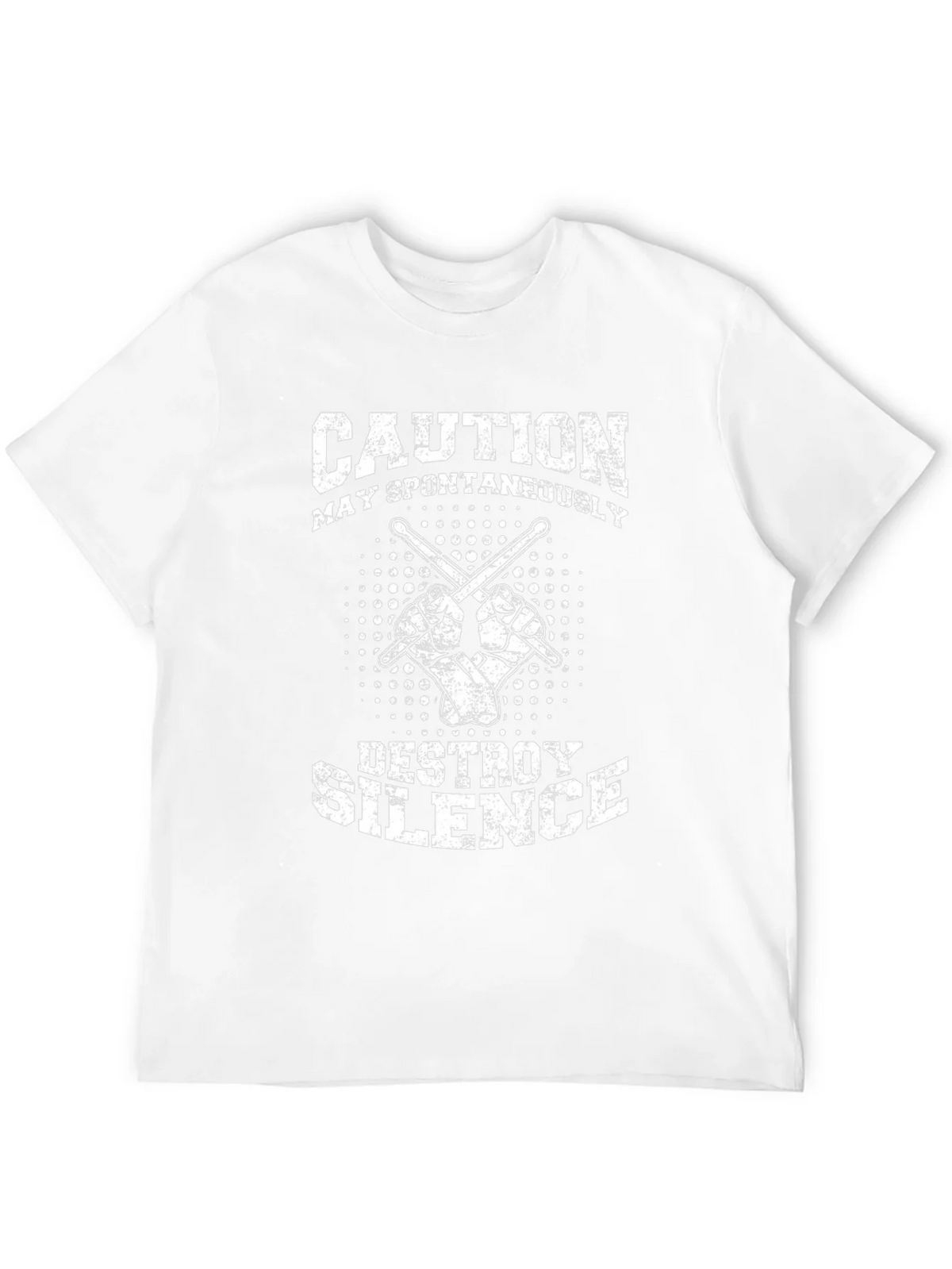 Caution May Spontaneously Destroy Silence Black T-Shirt product image 11