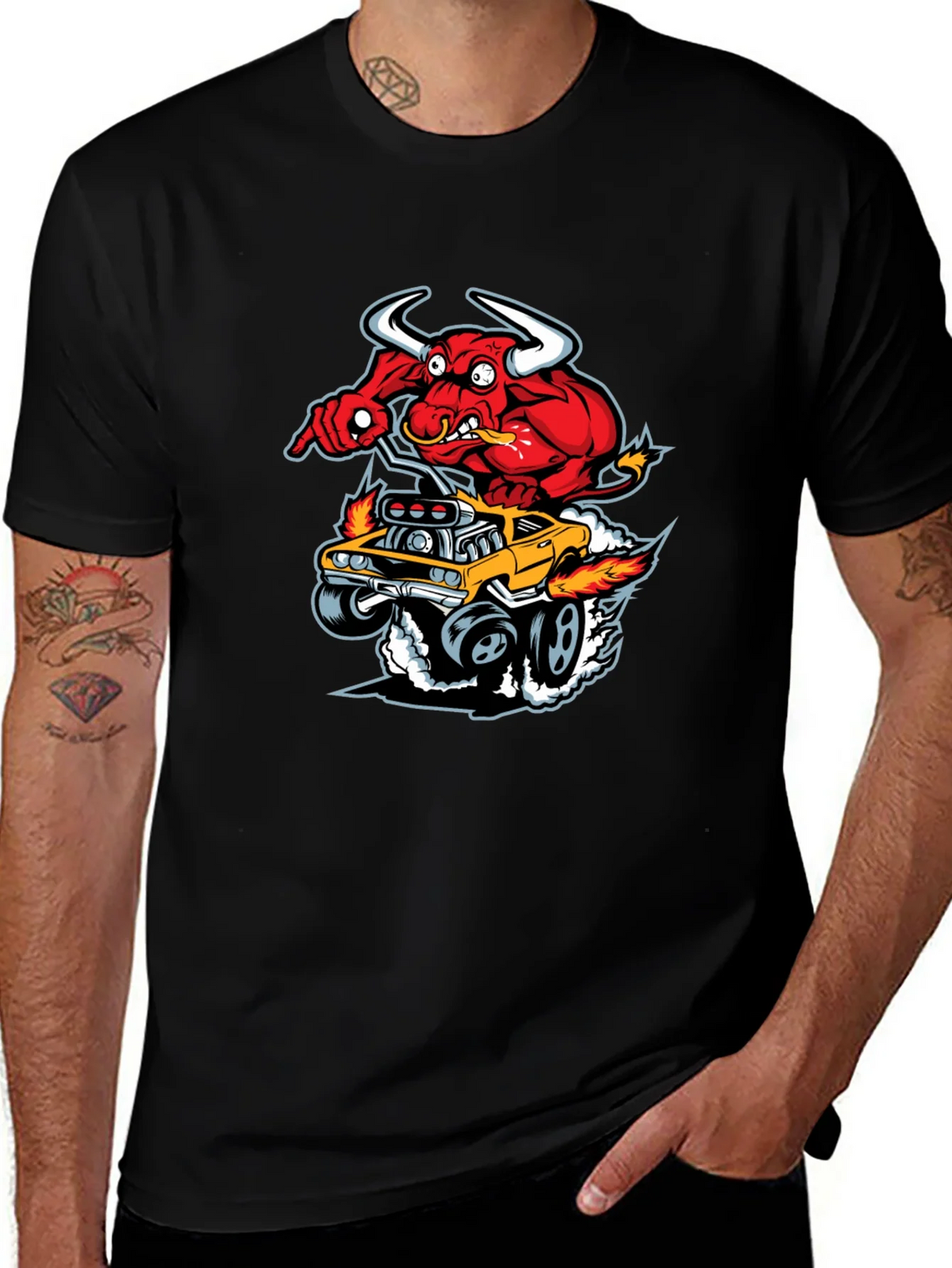 Red Devil Hot Rod T-Shirt - Mens Graphic Tee product image 1