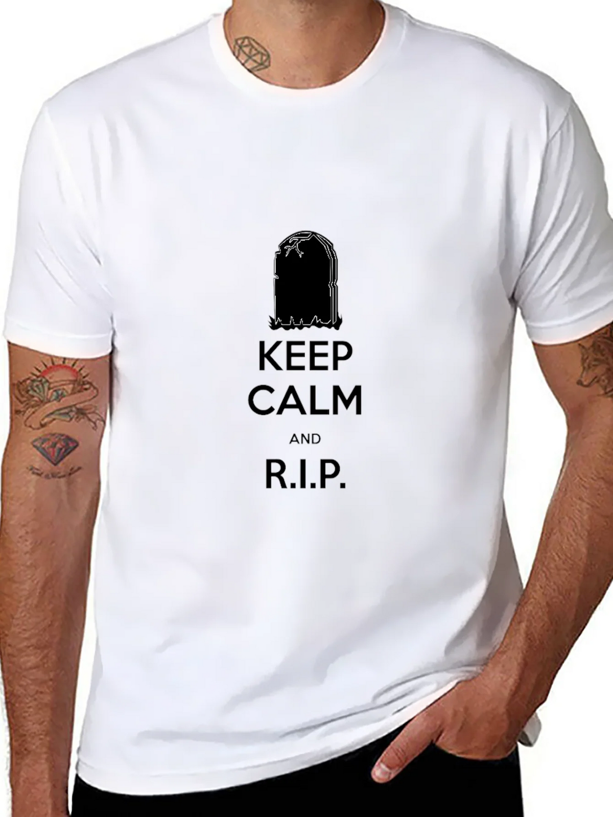 Keep Calm and R.I.P. Black T-Shirt product image 7