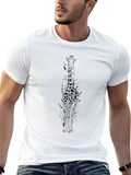 Giraffe Graphic Black T-Shirt - Animal Print Tee product image 1
