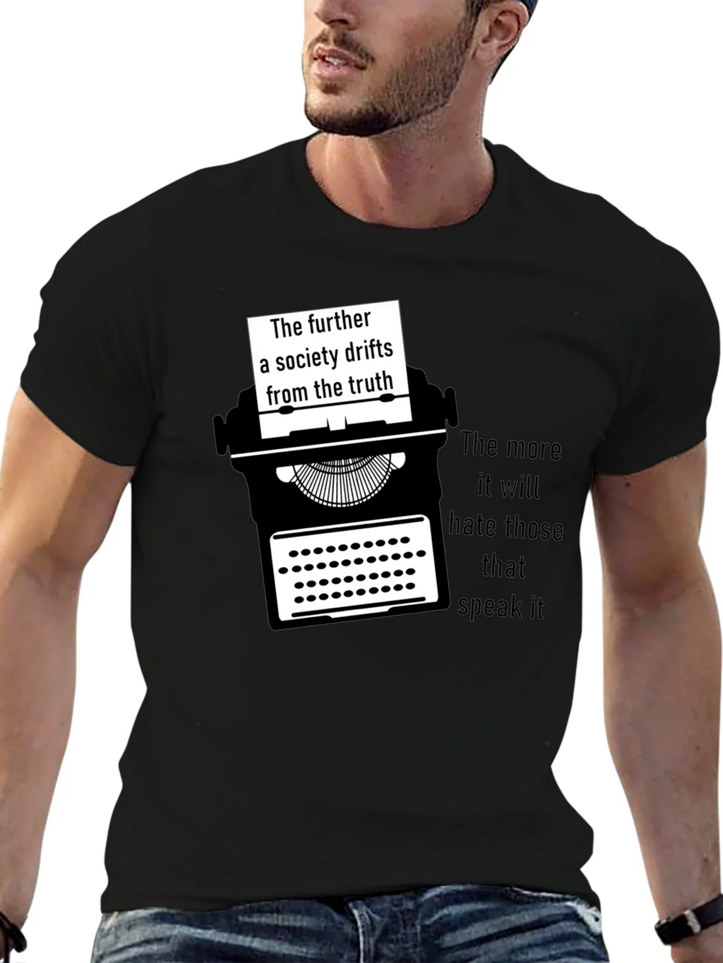 Truth Seeker Tee - Typewriter Graphic T-Shirt product image 6