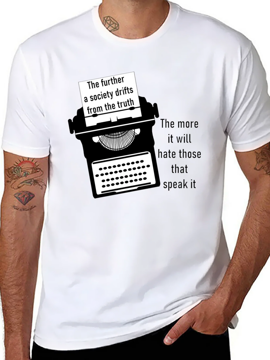 Truth Seeker Tee - Typewriter Graphic T-Shirt product image 7