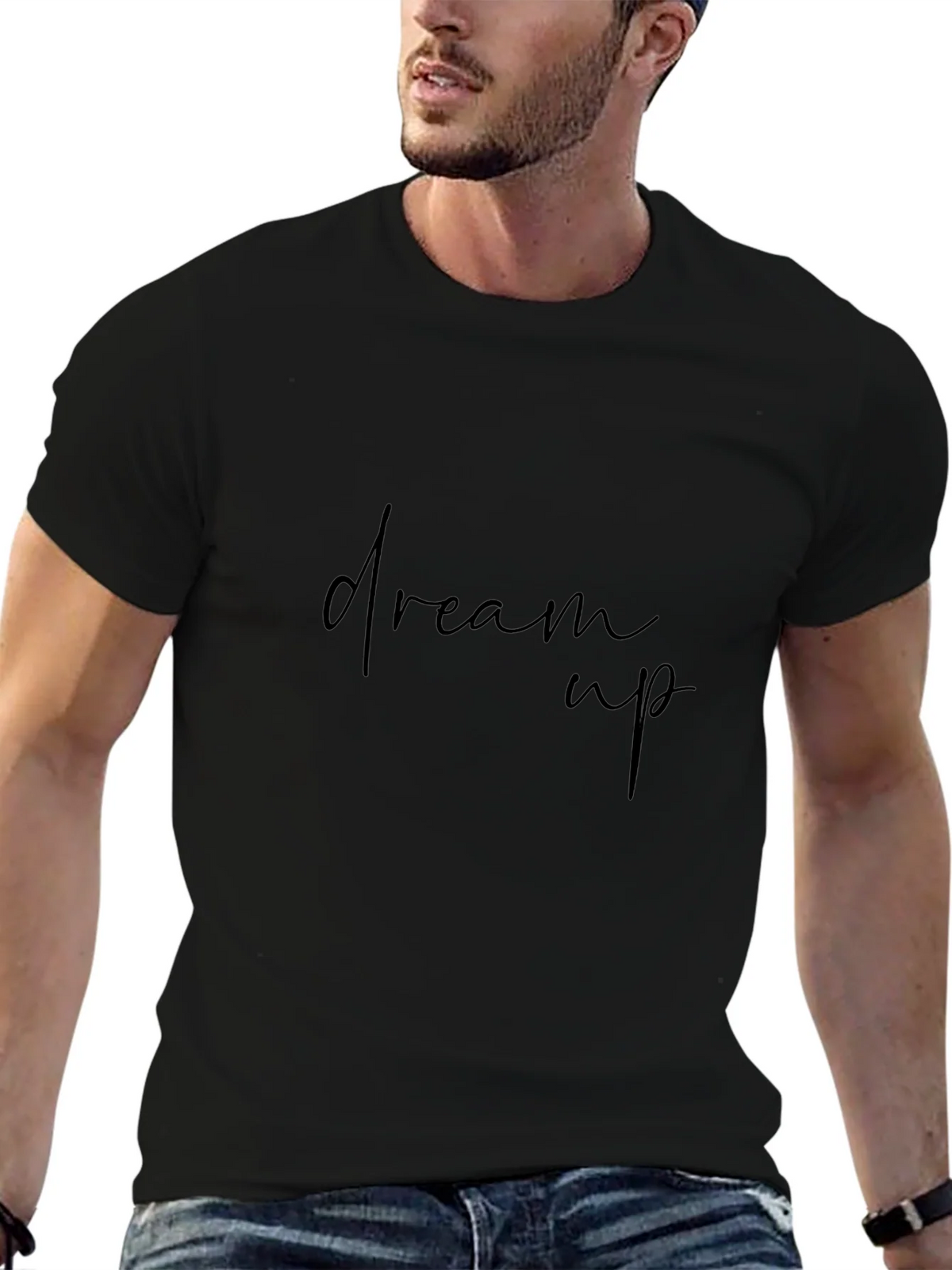 Dream Up Black Graphic Tee - Trendy Casual Wear product image 6