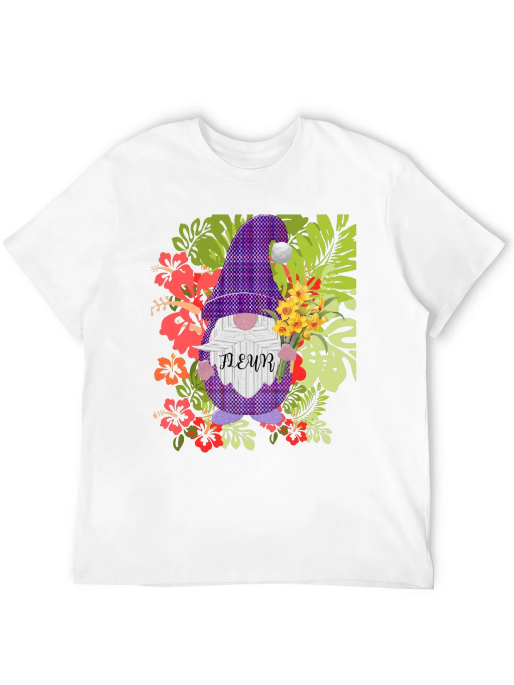 Gnome Fleur Graphic T-Shirt - Floral Garden Design product image 11