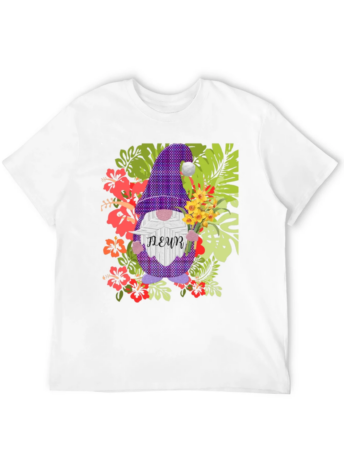 Gnome Fleur Graphic T-Shirt - Floral Garden Design product image 11