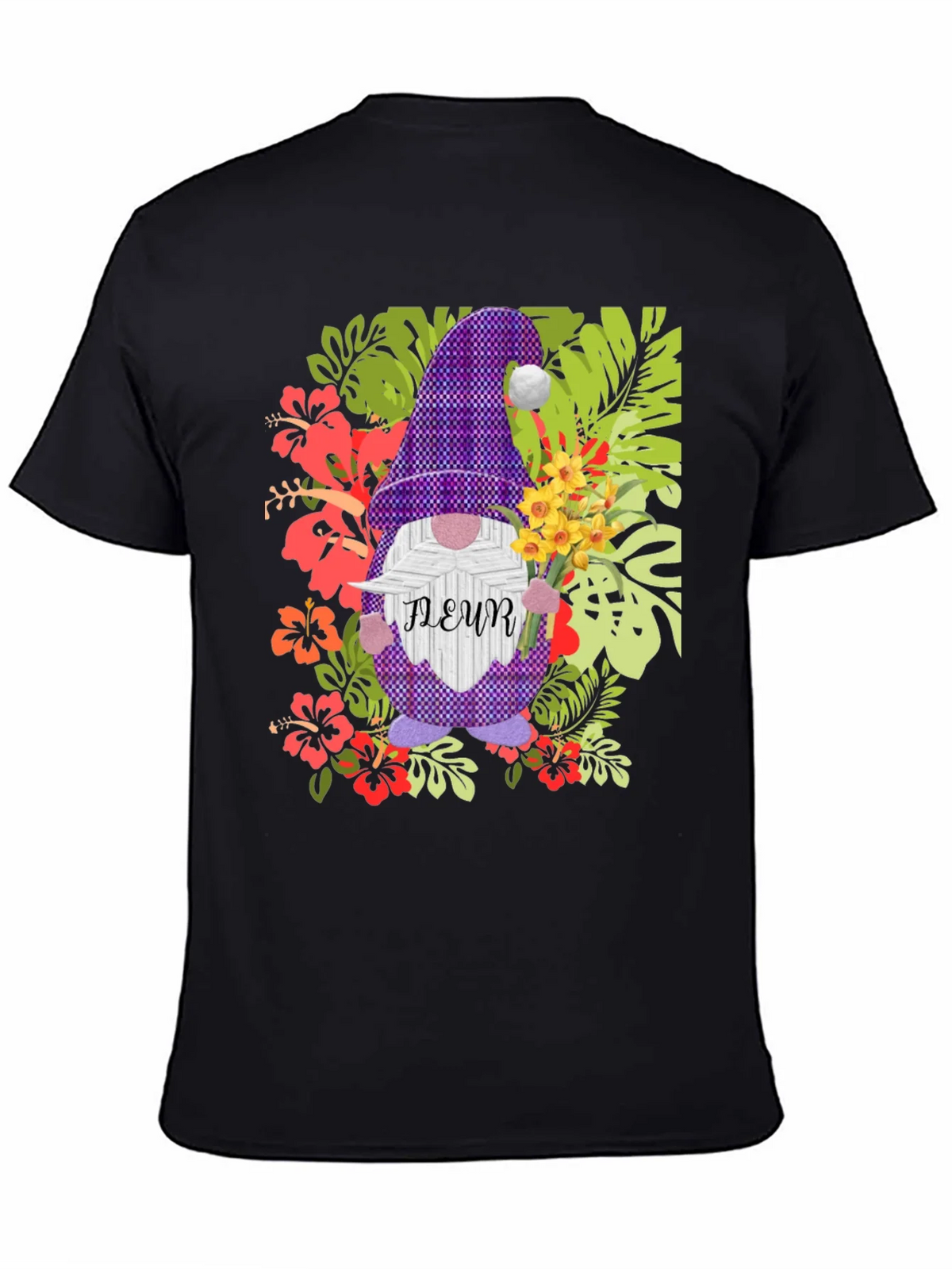Gnome Fleur Graphic T-Shirt - Floral Garden Design product image 4