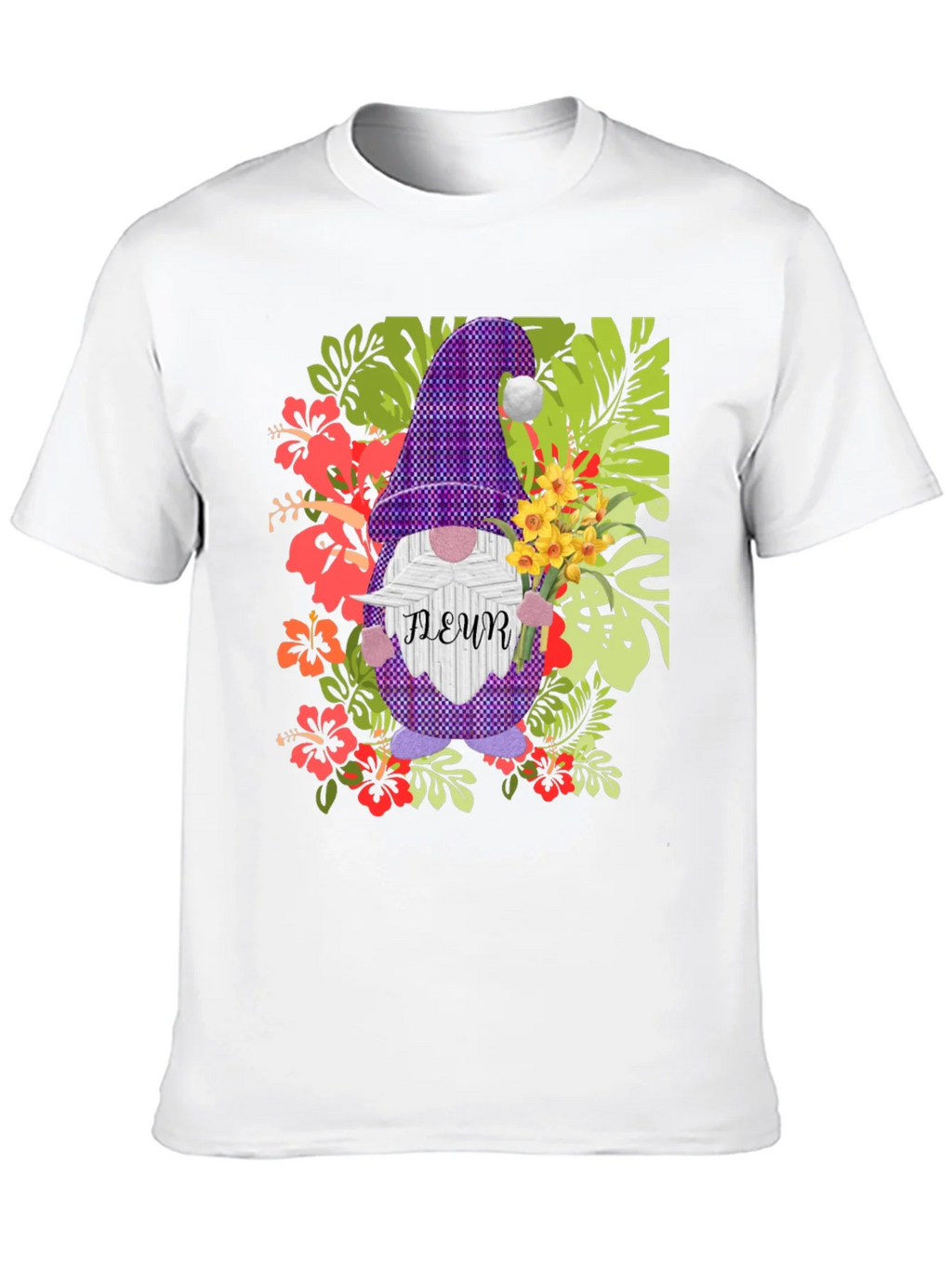 Gnome Fleur Graphic T-Shirt - Floral Garden Design product image 9