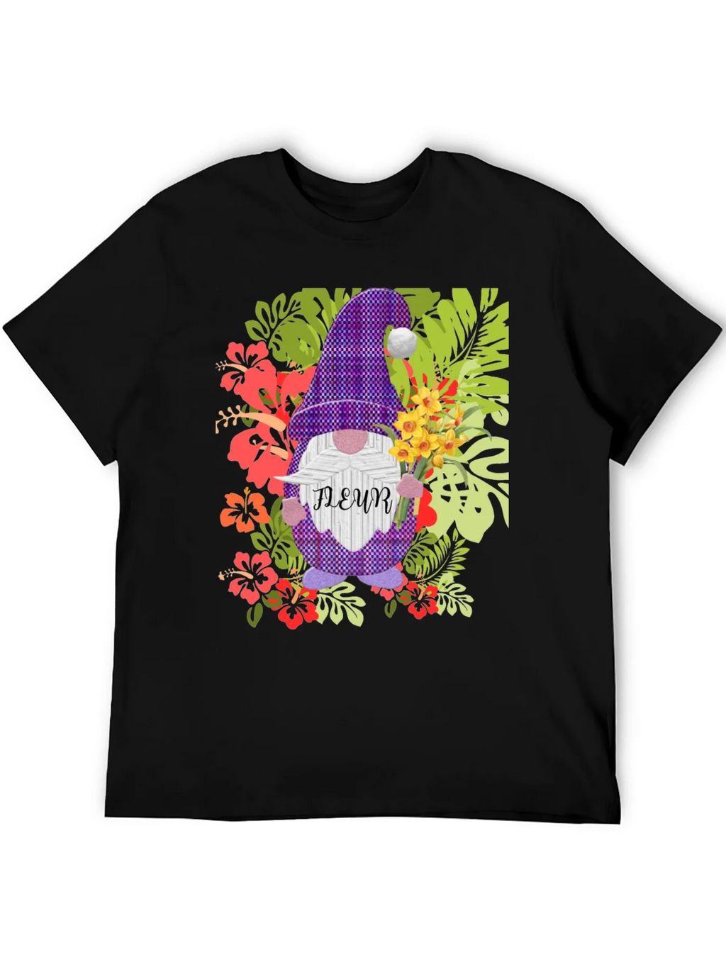 Gnome Fleur Graphic T-Shirt - Floral Garden Design product image 5