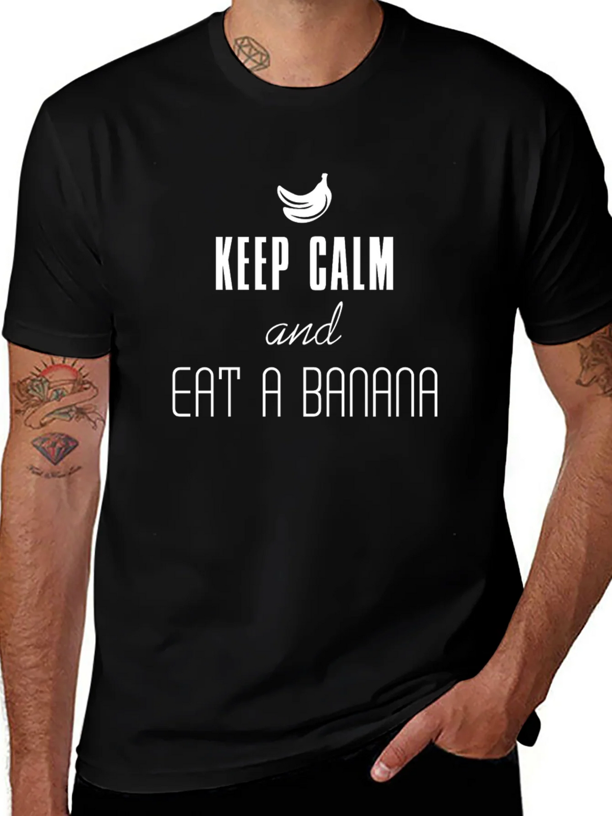 Keep Calm and Eat a Banana T-Shirt - Novelty Graphic Tee product image 1