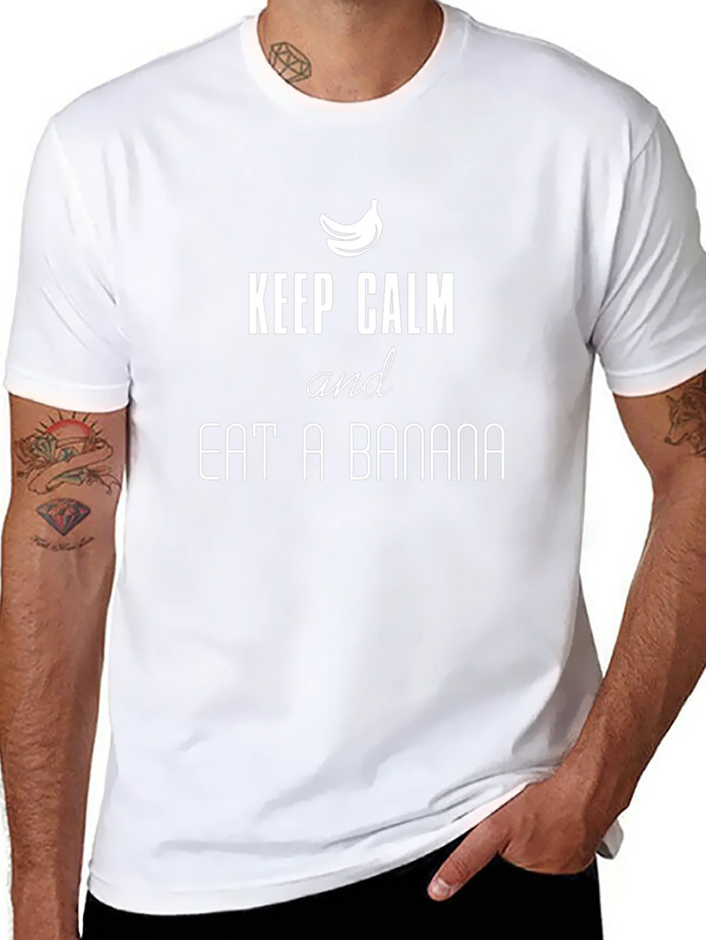 Keep Calm and Eat a Banana T-Shirt - Novelty Graphic Tee product image 7