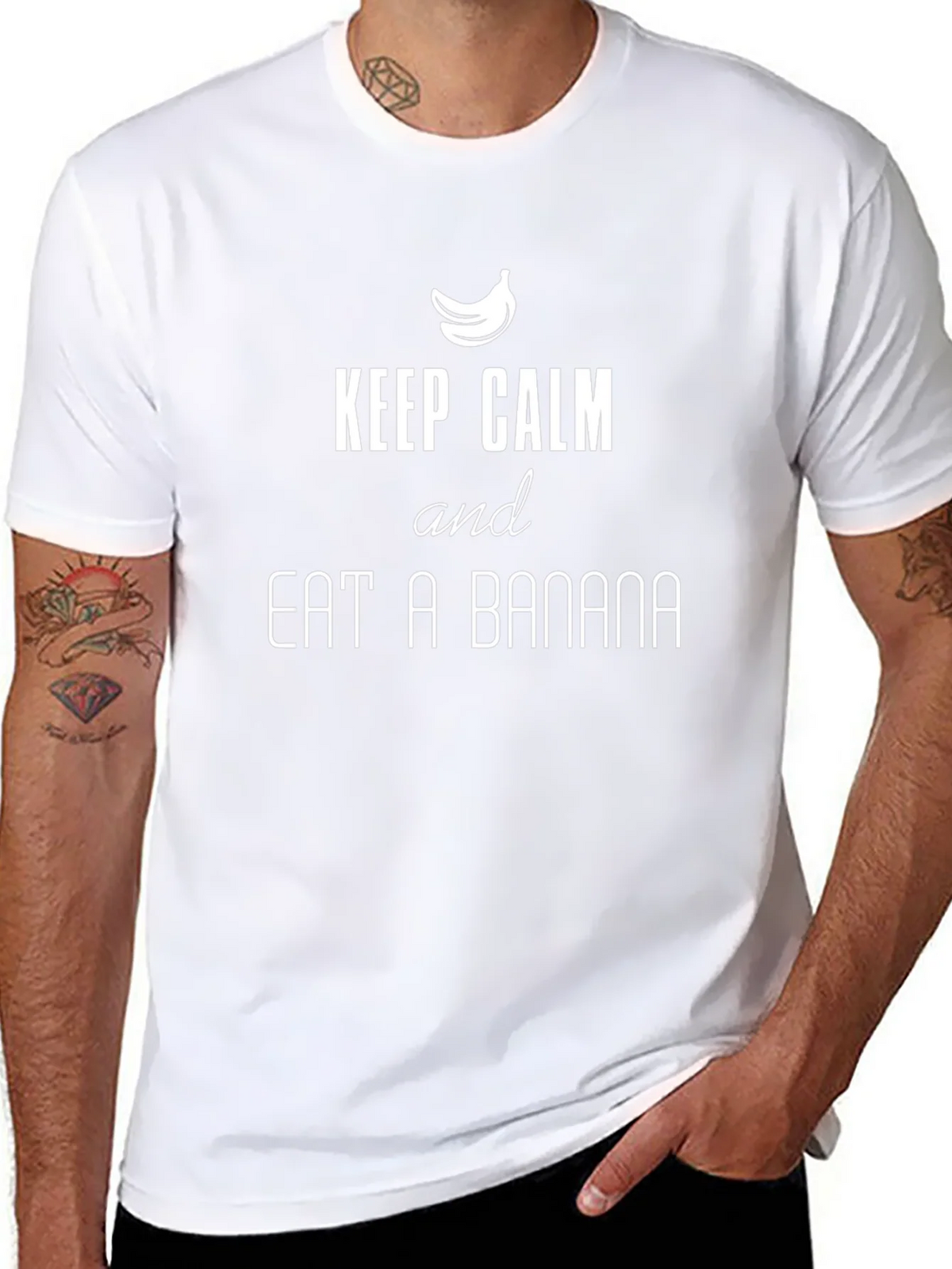 Keep Calm and Eat a Banana T-Shirt - Novelty Graphic Tee product image 7
