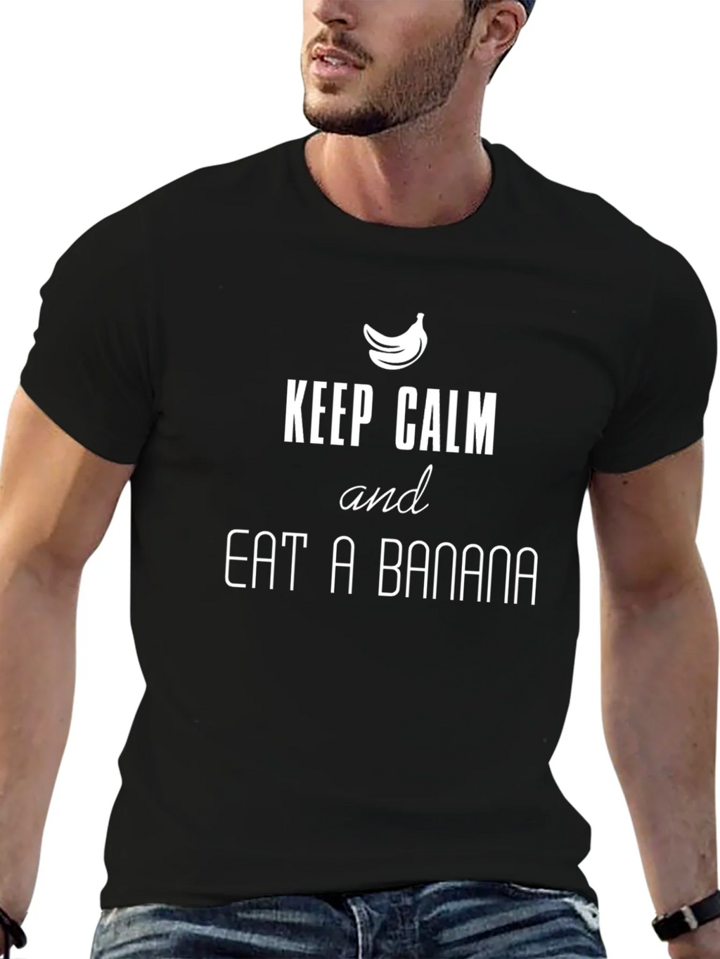 Keep Calm and Eat a Banana T-Shirt - Novelty Graphic Tee product image 6