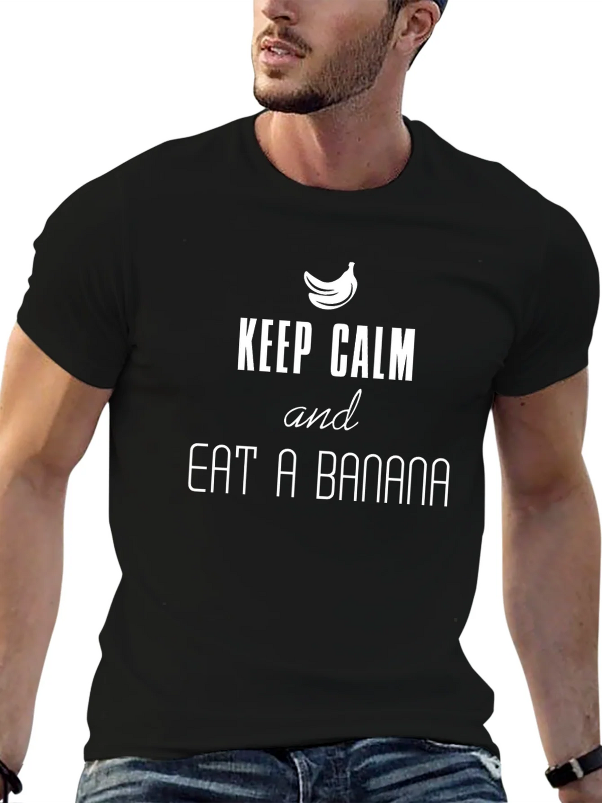 Keep Calm and Eat a Banana T-Shirt - Novelty Graphic Tee product image 6