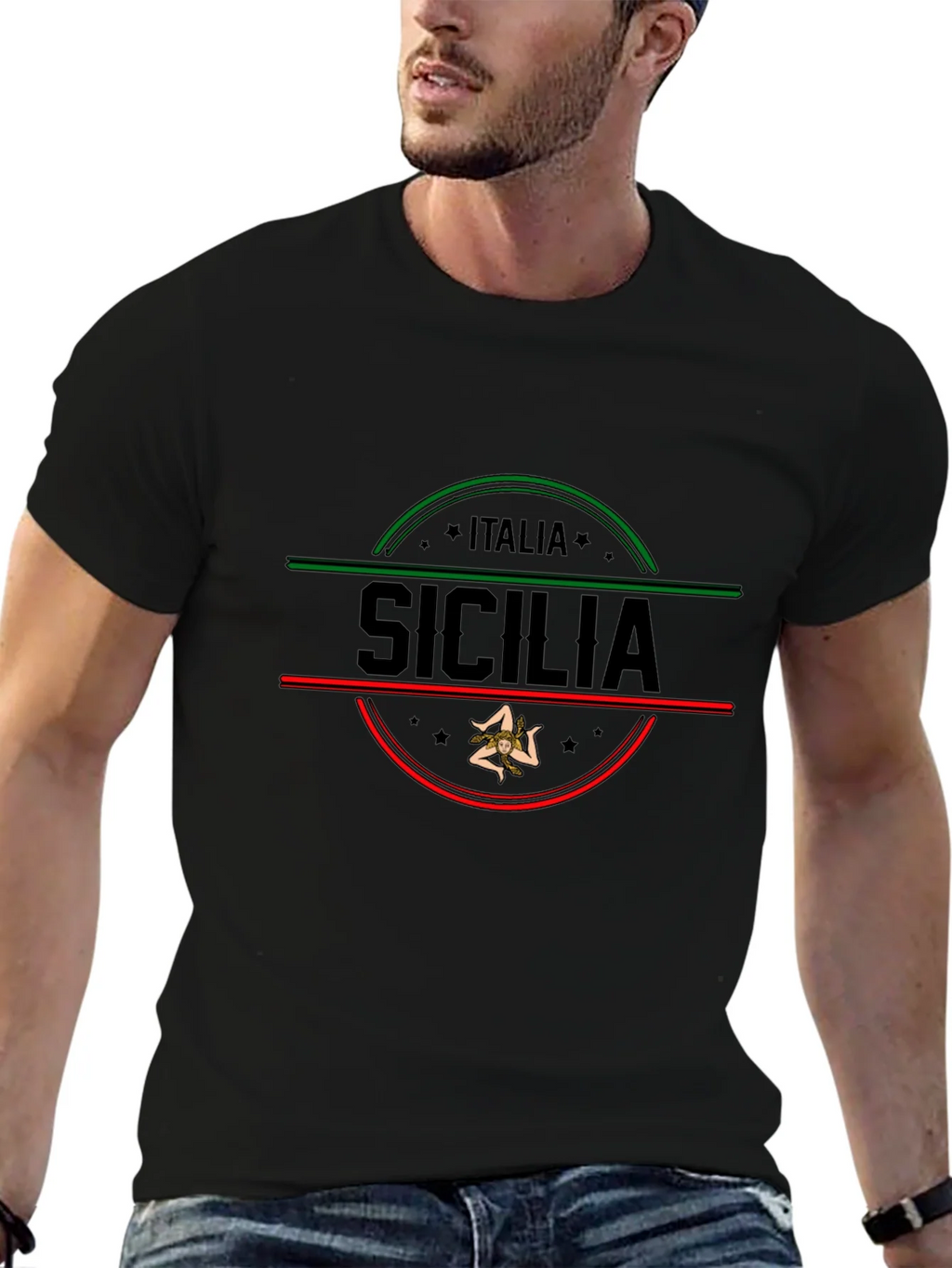 Sicilia Italia T-Shirt Mens Graphic Tee product image 6