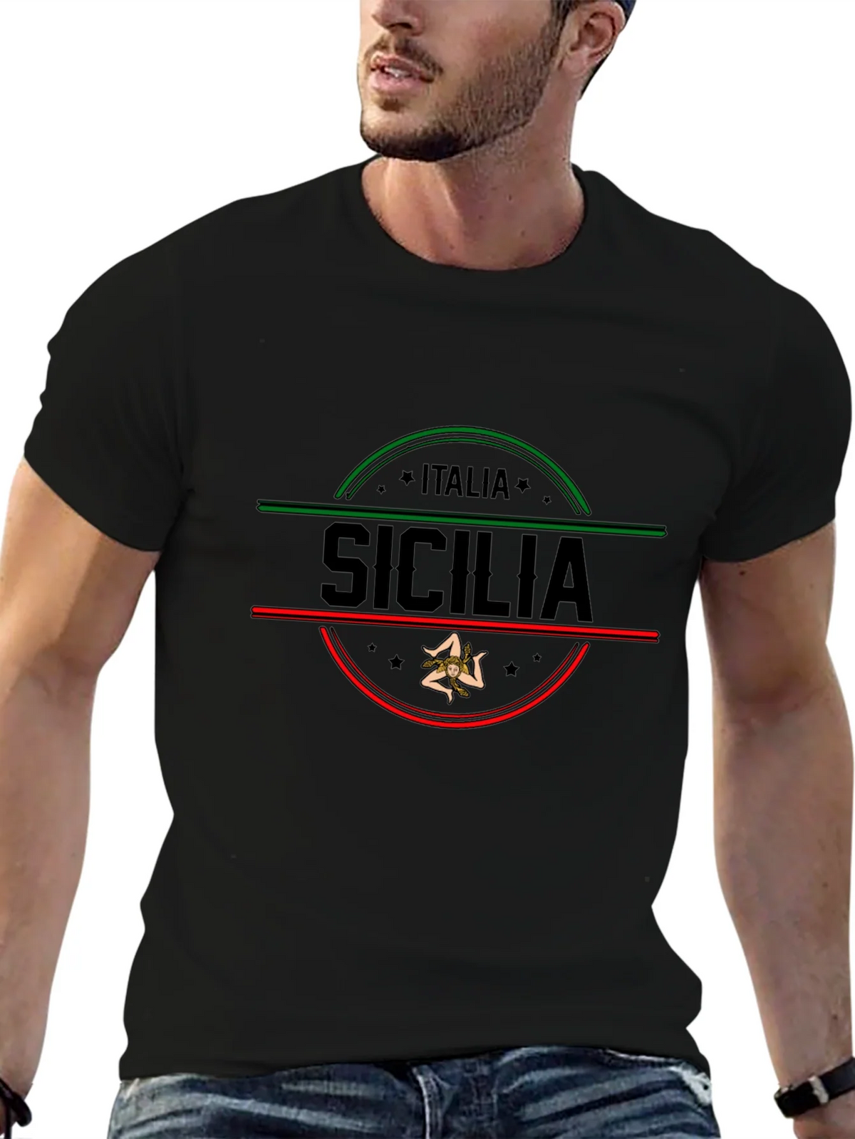 Sicilia Italia T-Shirt Mens Graphic Tee product image 6