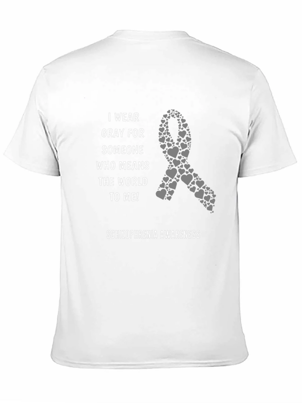 Schizophrenia Awareness Gray Ribbon T-Shirt product image 10