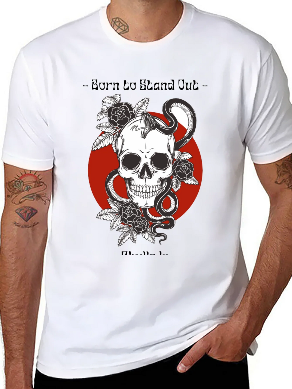 Born to Stand Out Skull & Snake Graphic Tee product image 5