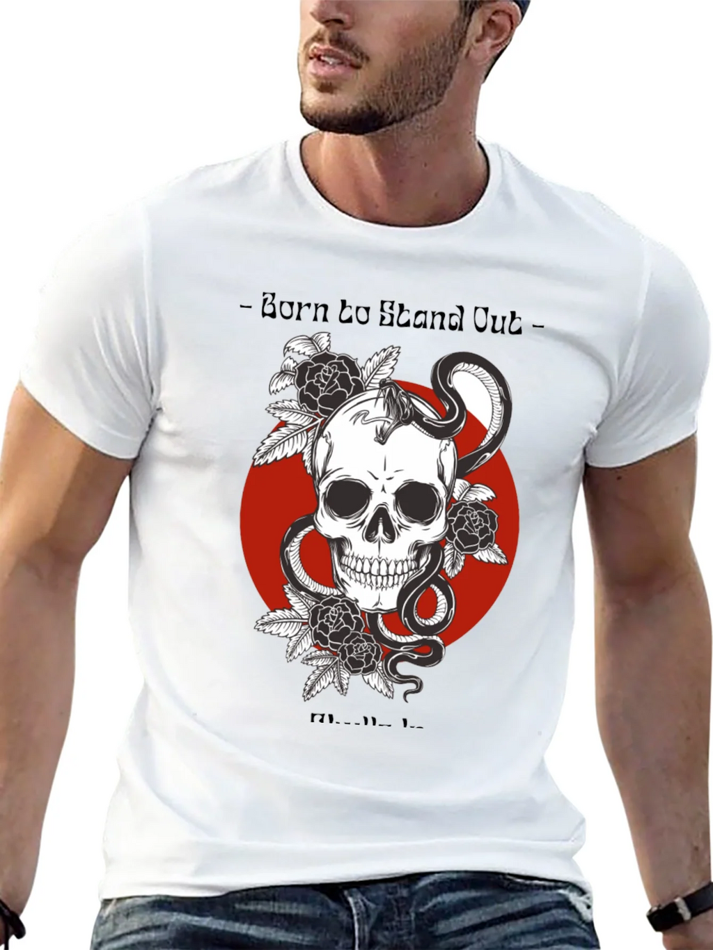 Born to Stand Out Skull & Snake Graphic Tee product image 7