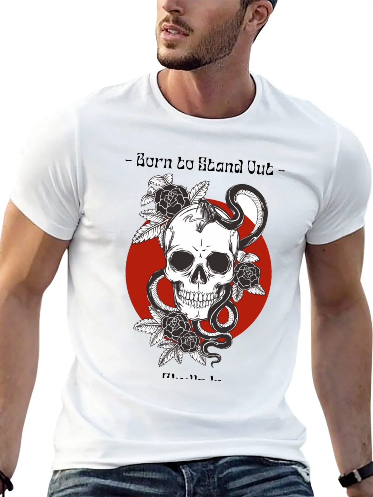Born to Stand Out Skull & Snake Graphic Tee product image 7