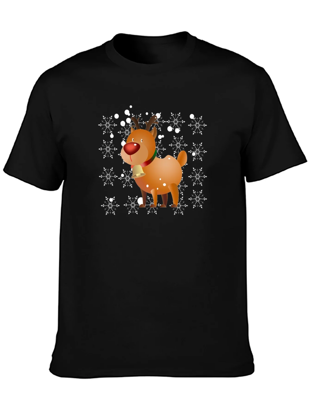 Christmas Reindeer Snowflake Graphic T-Shirt product image 3