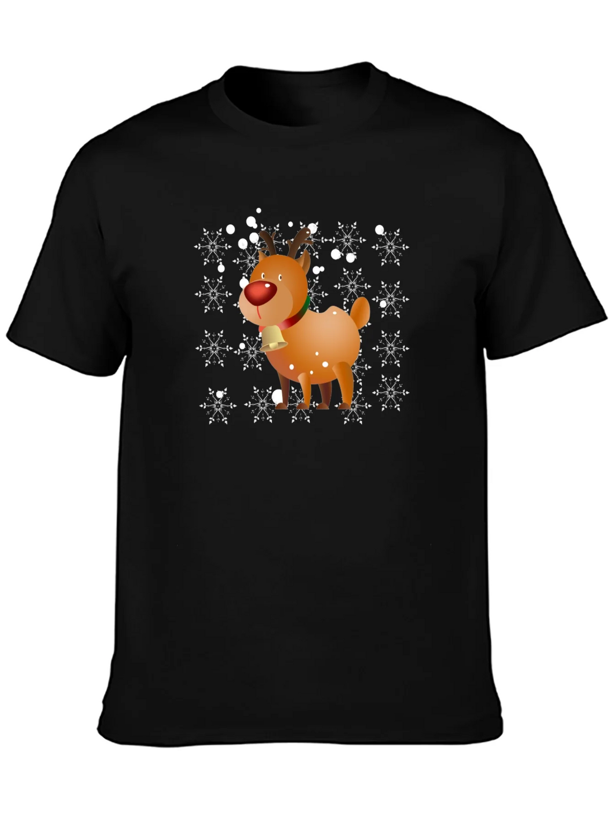 Christmas Reindeer Snowflake Graphic T-Shirt product image 3