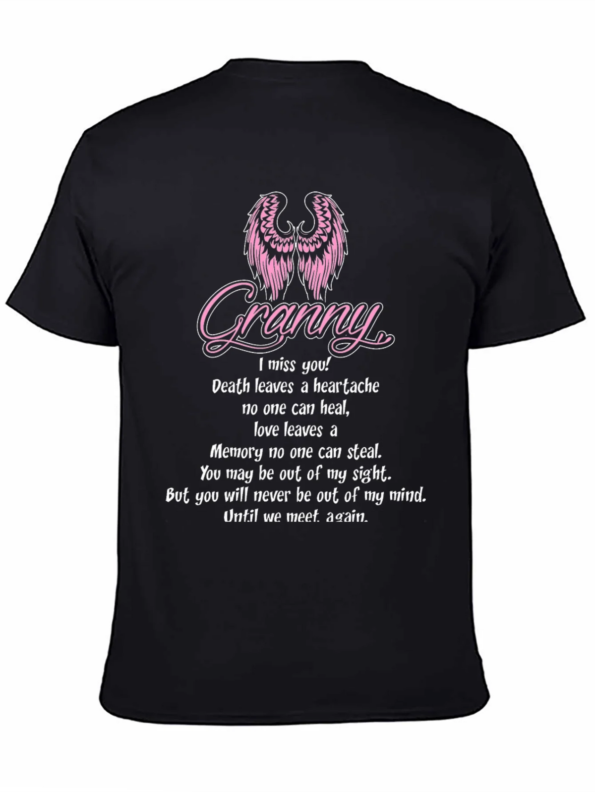 Granny Memorial T-Shirt With Angel Wings product image 4