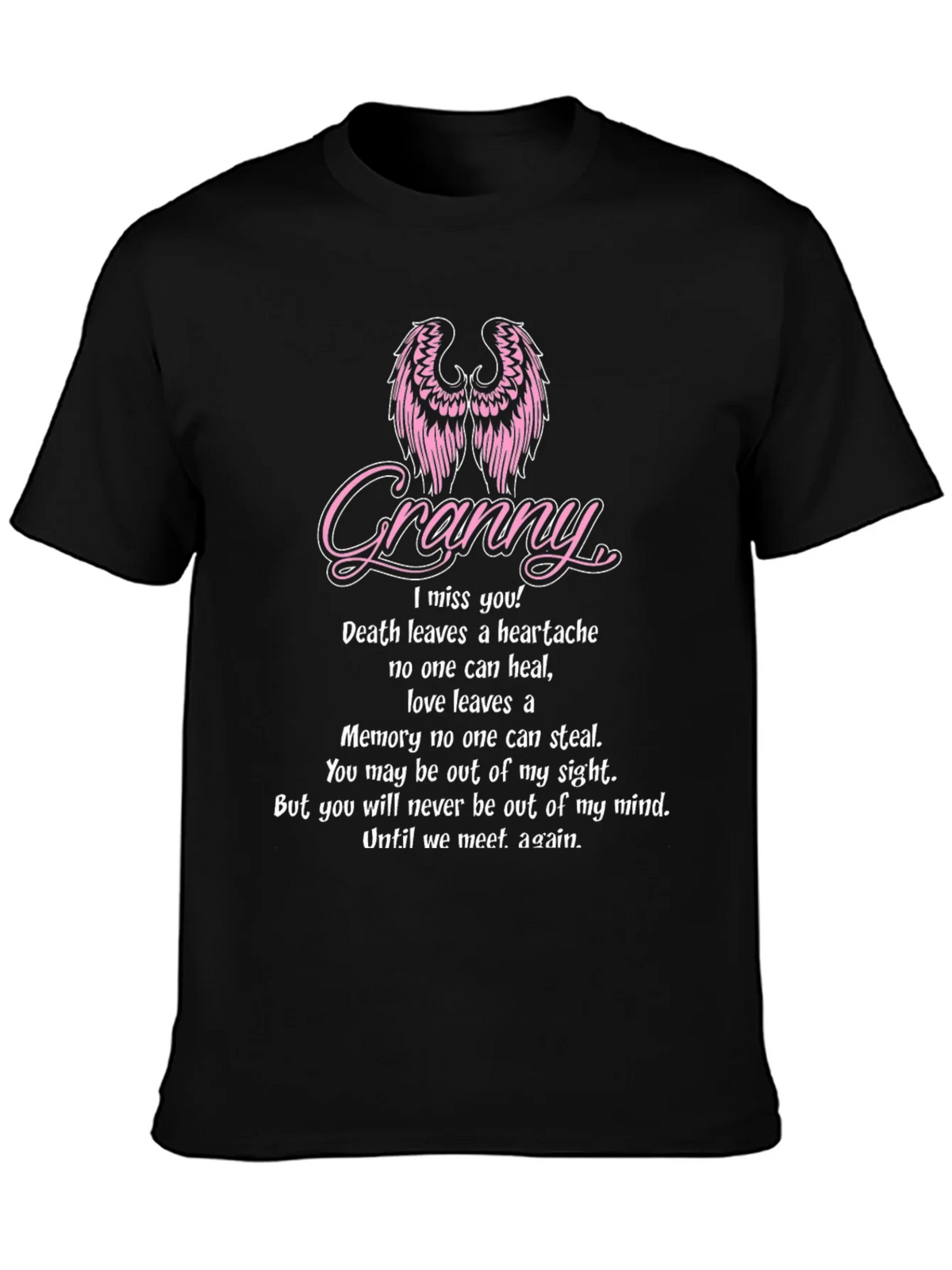 Granny Memorial T-Shirt With Angel Wings product image 3