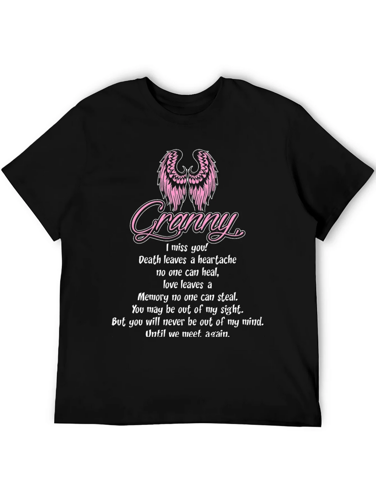 Granny Memorial T-Shirt With Angel Wings product image 5