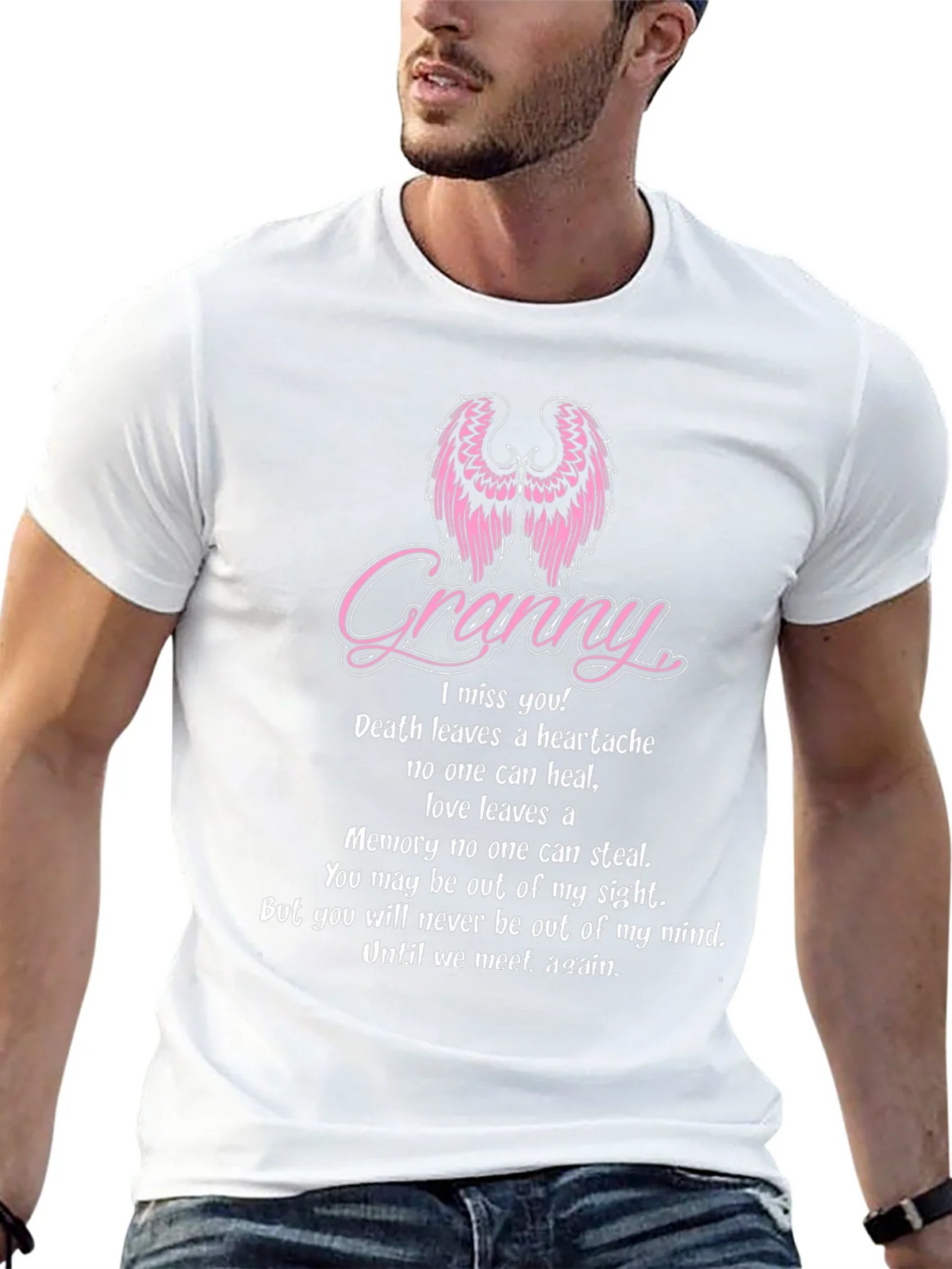 Granny Memorial T-Shirt With Angel Wings product image 12