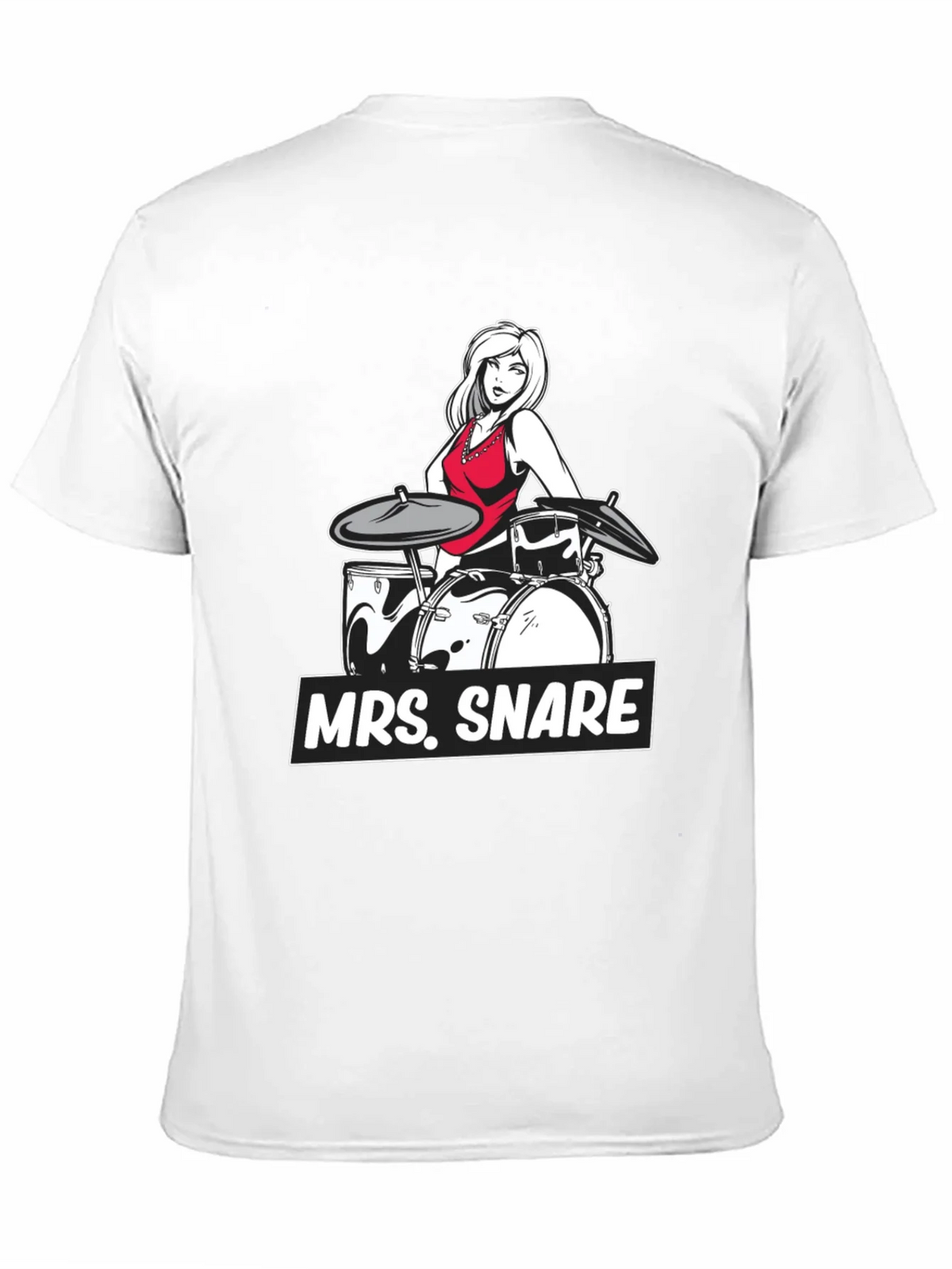 Mrs. Snare Drummer Graphic Tee - Black Cotton T-Shirt product image 10