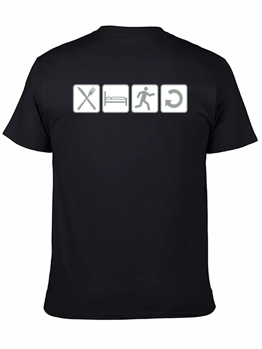 Eat Sleep Run Repeat - Black Graphic T-Shirt product image 4