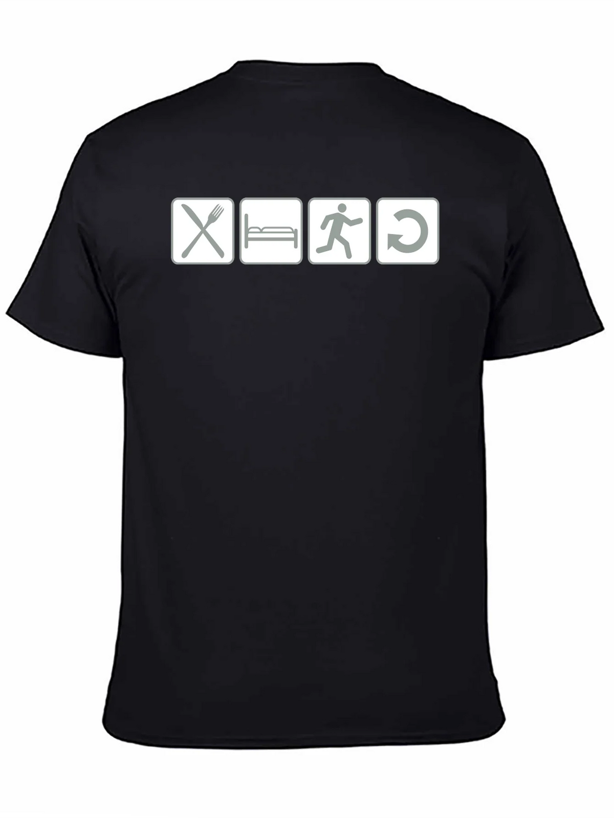 Eat Sleep Run Repeat - Black Graphic T-Shirt product image 4