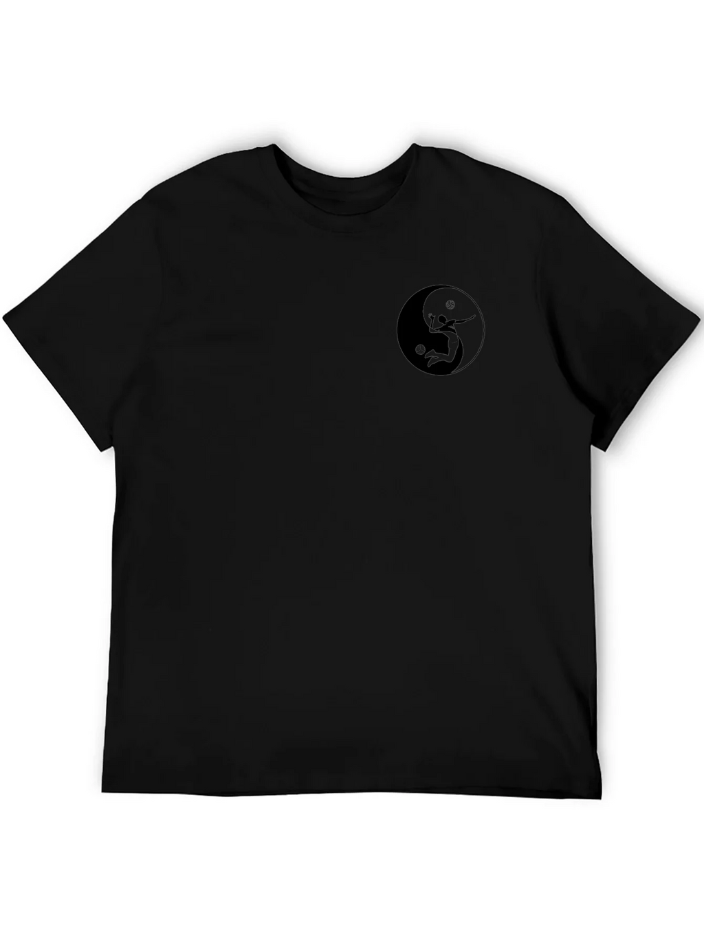 Yin Yang Volleyball Player Black T-Shirt product image 5