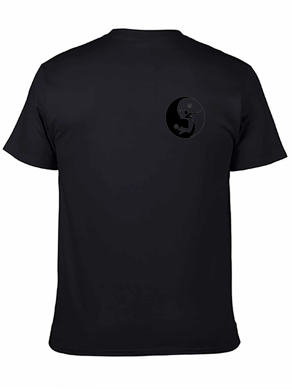 Yin Yang Volleyball Player Black T-Shirt product image 4