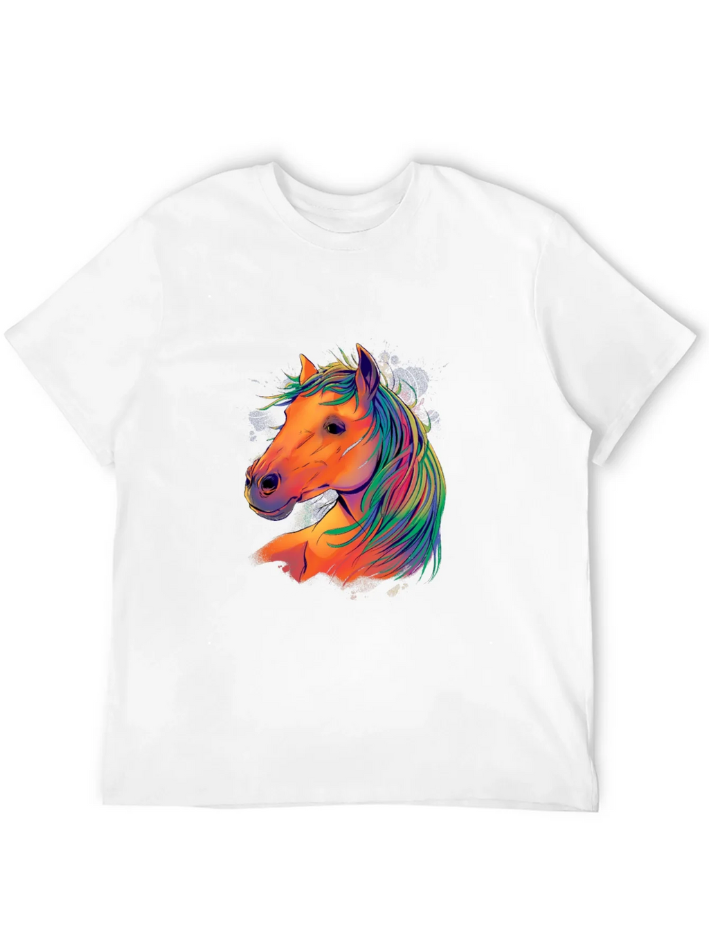 Colorful Horse Graphic T-Shirt - Black product image 11