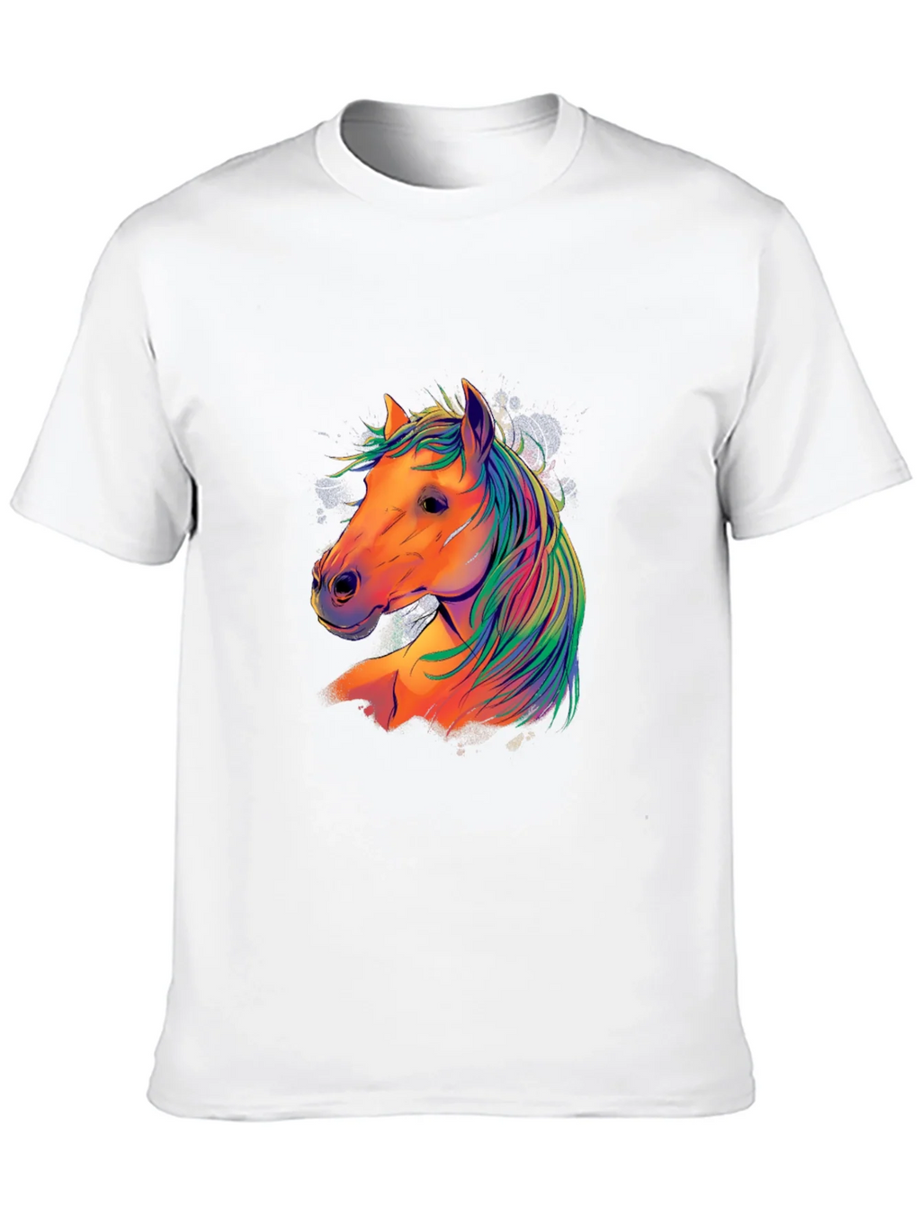 Colorful Horse Graphic T-Shirt - Black product image 9