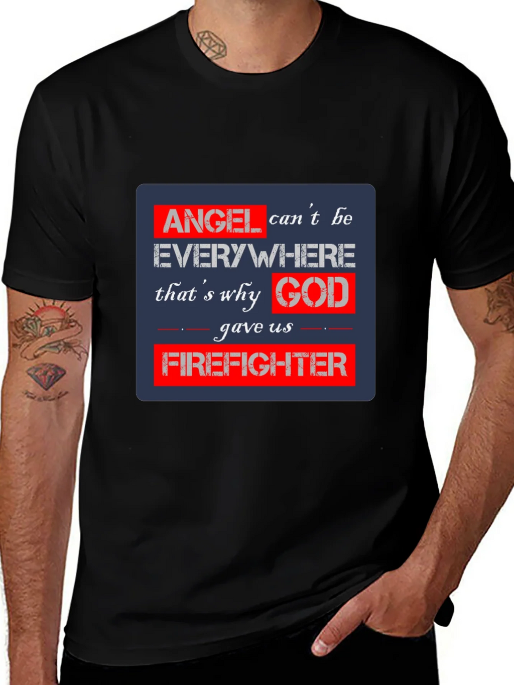 Firefighter Angel T-Shirt - Heroic Tribute product image 1
