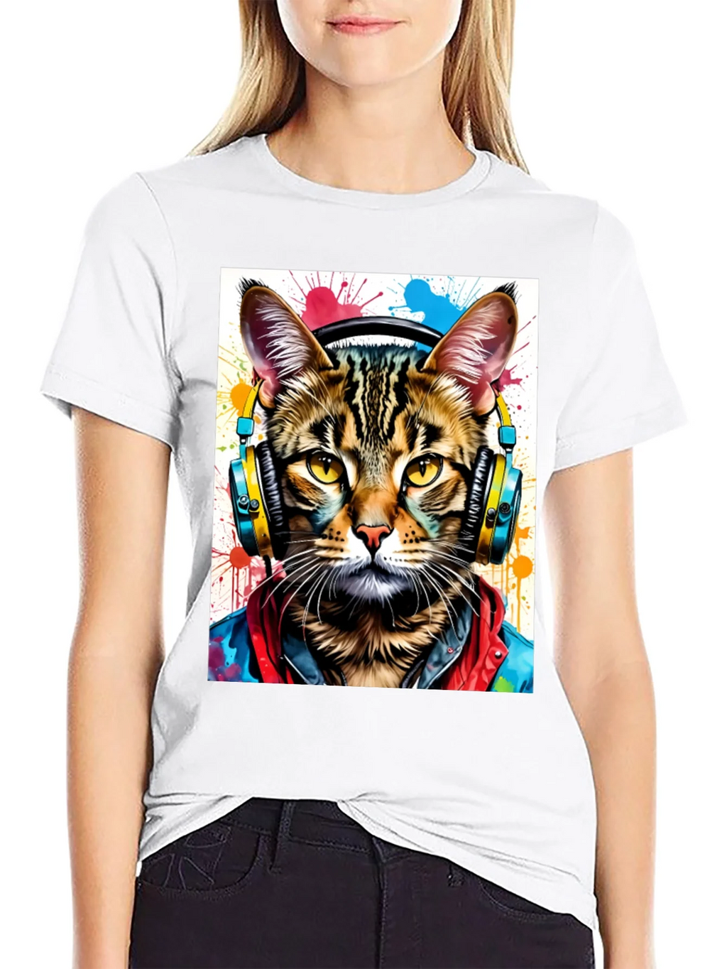 Cool Cat T-Shirt - Headphones & Streetwear Style product image 8