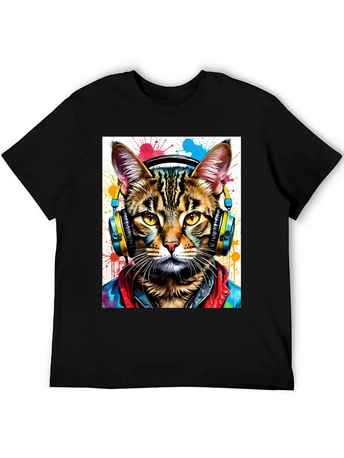 Cool Cat T-Shirt - Headphones & Streetwear Style product image 5