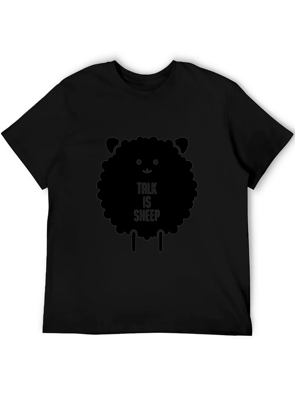 Talk is Sheep Black Graphic T-Shirt product image 5